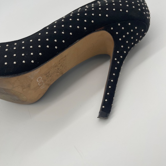 Aldo Pillow Walk Stessy Pump - Stiletto heel - Black with Silver Size 8.5 - Picture 8 of 10